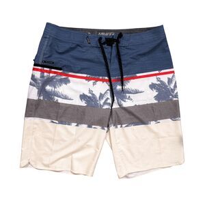 Rip Curl Mirage Blue Red Cream Board Short NWT Palm Trees